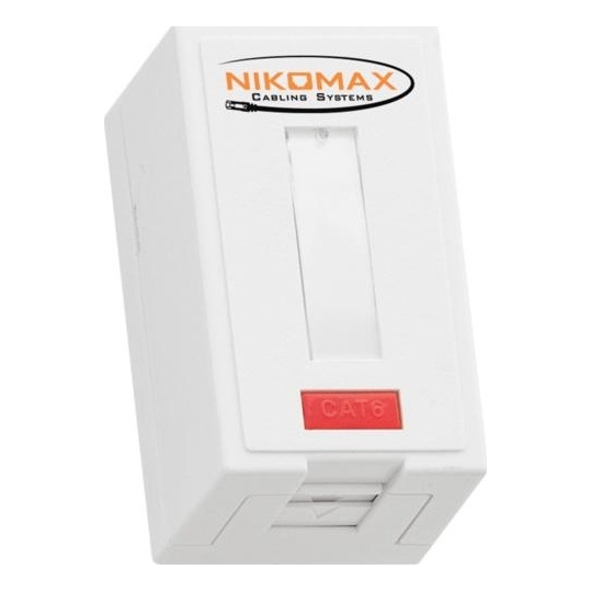 NIKOMAX NMC-MB1P-ST-WT Корпус настенной розетки