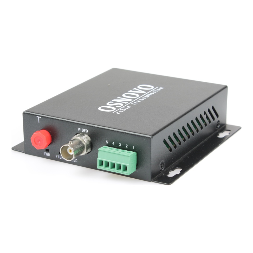 OSNOVO TA-H12-15F Оптический передатчик 1 канала видео HDCVI/HDTVI/AHD/CVBS и 1 двунаправленного канала управления (RS485/полудуплекс) по одномодовому оптоволокну до 20км