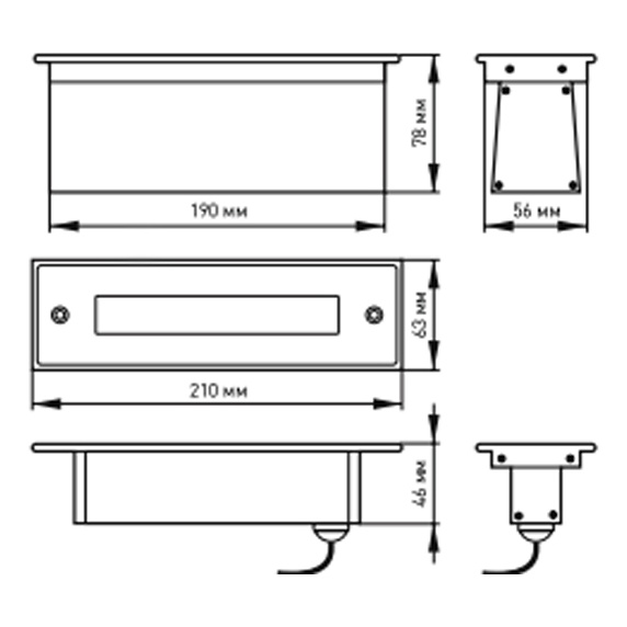 ARLIGHT Светильник LTD-LINE-TILT-S210-8W (SL, 120 deg) (220, Теплый белый 3000 K) 2977990249444