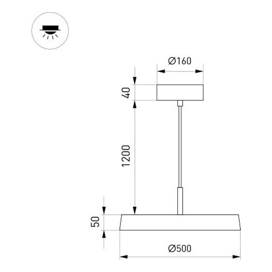 ARLIGHT Светильник SP-ELEGANT-R500-37W (Черный, 220, Дневной белый)