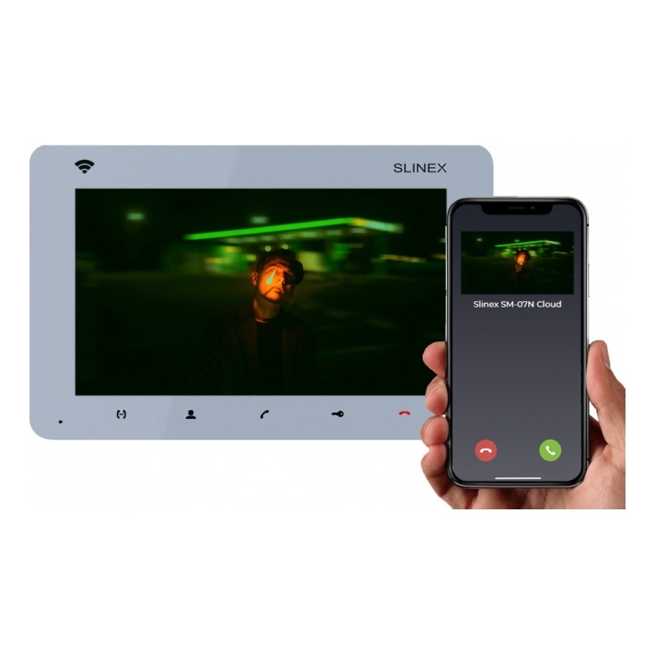 Slinex SM-07N Cloud Silver TFT LCD дисплей
